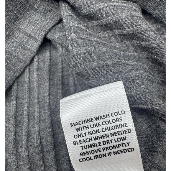 Idyllwind Womens Gray Pearl Button Ribbed Knit Lace Henley Top XL Dark Coquette - Picture 9 of 9